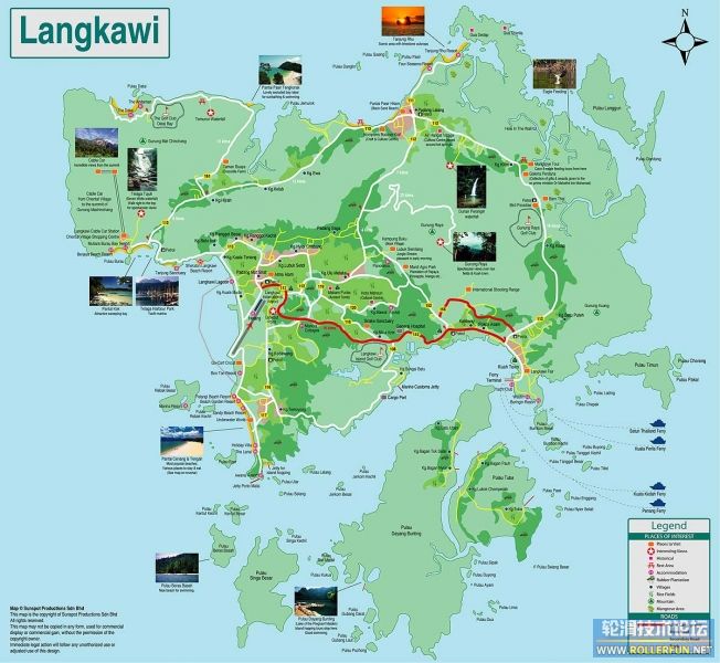 兰卡威岛地图