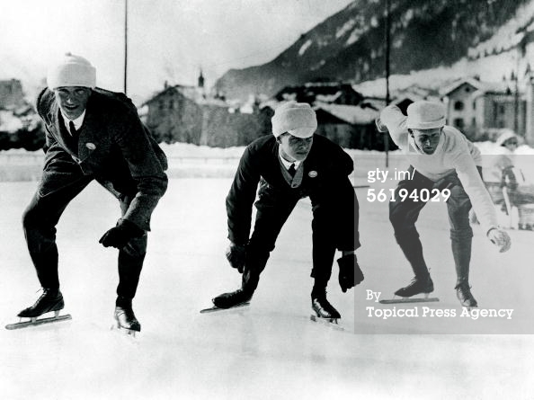 首届冬奥会上的英国速滑运动员