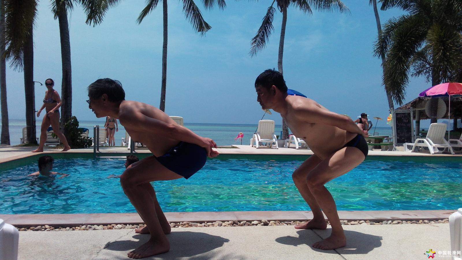我和口外人在泰国海滩训练