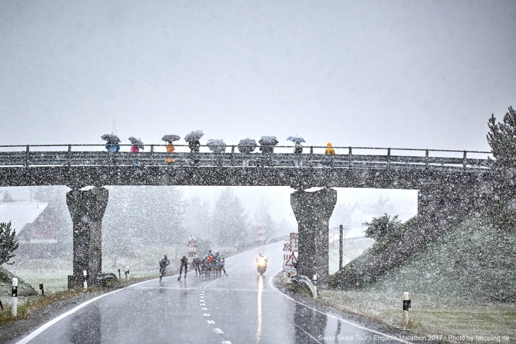 (图片）“但丁神曲”-2017风雪中的瑞士恩加丁轮滑马拉松赛