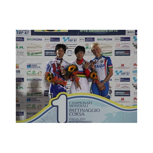 热烈祝贺郭丹获得2012年意大利世锦赛1000米冠军